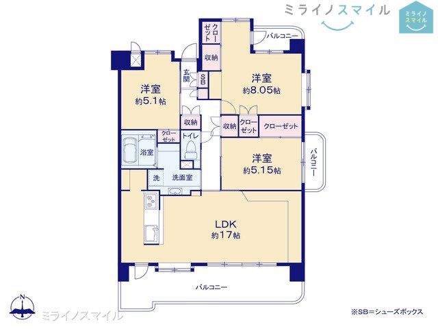 3面バルコニー南東角部屋です！！通風・採光ともに良好です♪周辺環境も充実しており、住みよい立地です！！