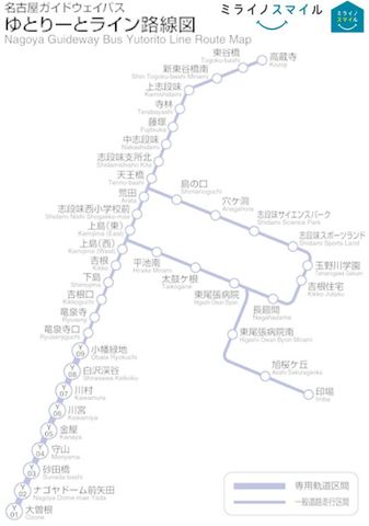 ゆとりーとライン　路線図