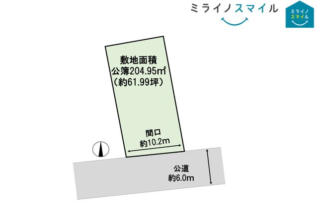 刈谷市富士見町二丁目【南東側間口約10.2ｍ・整形地】